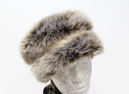 Toque - Webpelz beige - braun