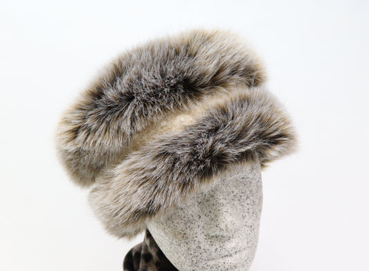 Toque - Webpelz beige - braun