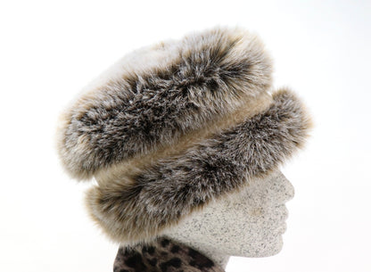 Toque - Webpelz beige - braun