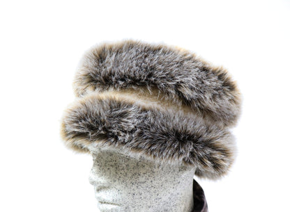 Toque - Webpelz beige - braun