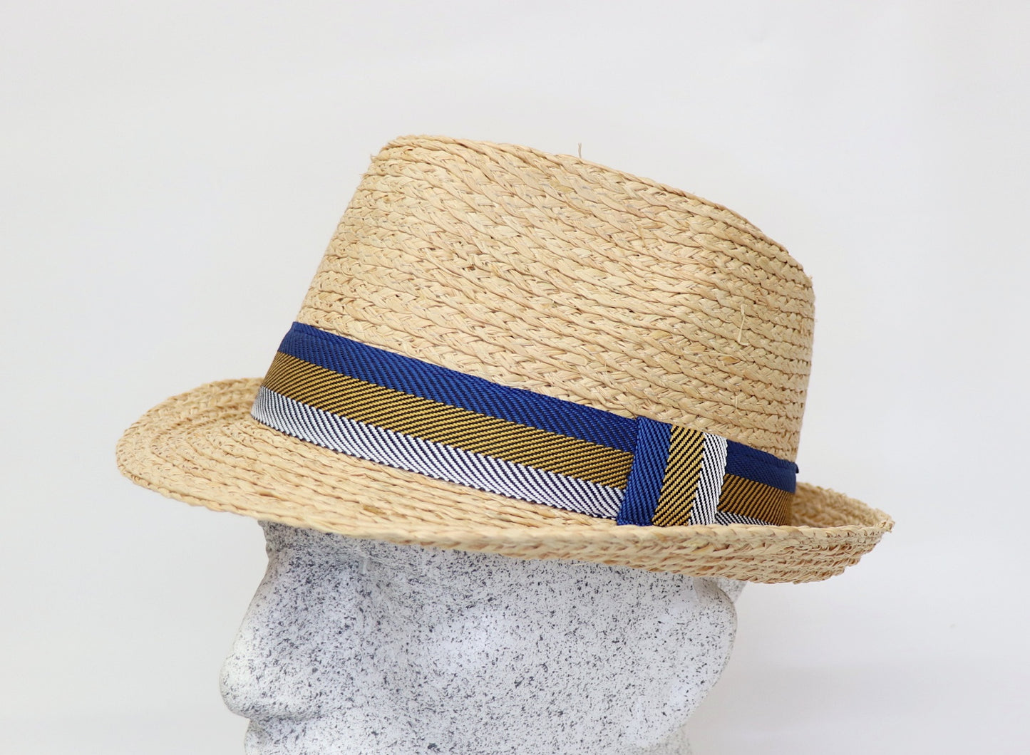 Trilby Raffia mit Streifenband