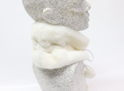 Webpelzkragen creme-weiß