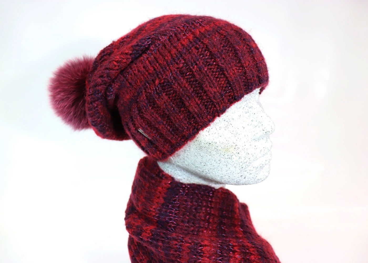 Monte Cavallo Slouch with fox pompom