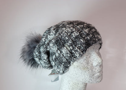 A Morelli Slouch with faux fur pompom