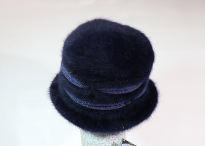 Angora hat with lurex