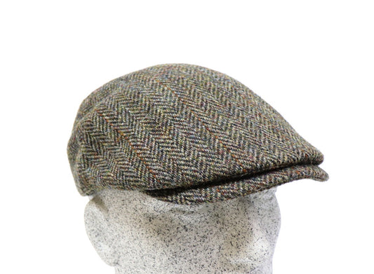 Sportmütze - Harris Tweed - herringbone - terra