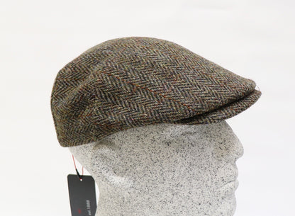 Sportmütze - Harris Tweed - herringbone - terra