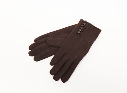 Wool glove with buttons
