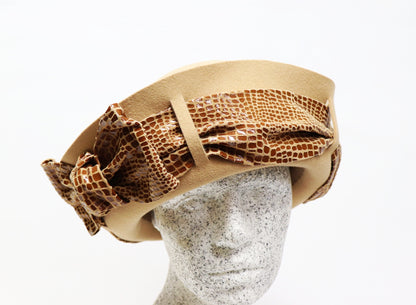 camel Filzhut mit Ledergarnitur