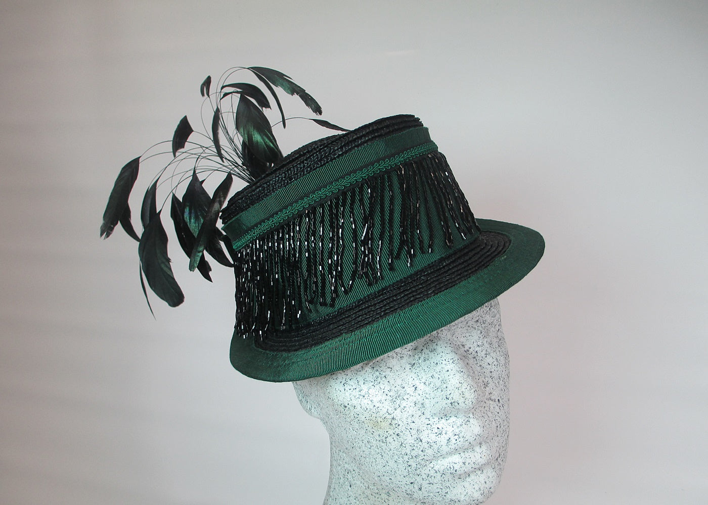 Dirndel hat black and fir green
