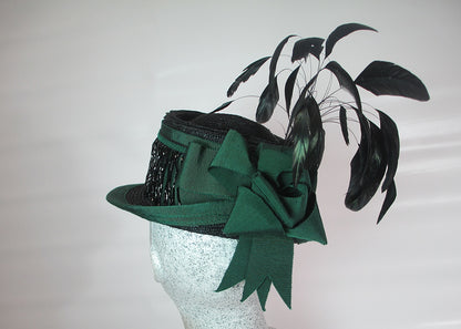 Dirndel hat black and fir green