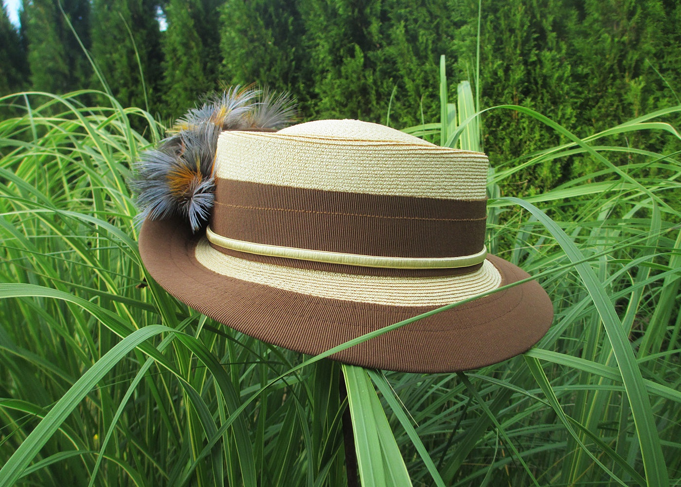 Dirndel hat natural - brown