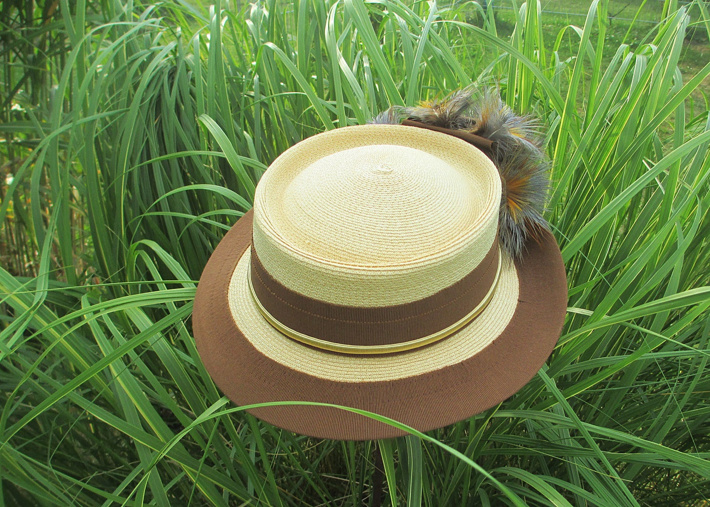 Dirndel hat natural - brown