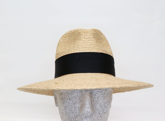 großer Raffia Bortenhut