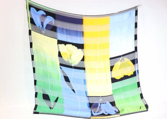 Silk scarf tulip