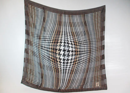 Houndstooth silk scarf