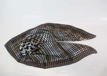 Houndstooth silk scarf