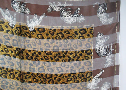 Silk scarf leopard