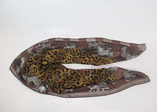 Silk scarf leopard