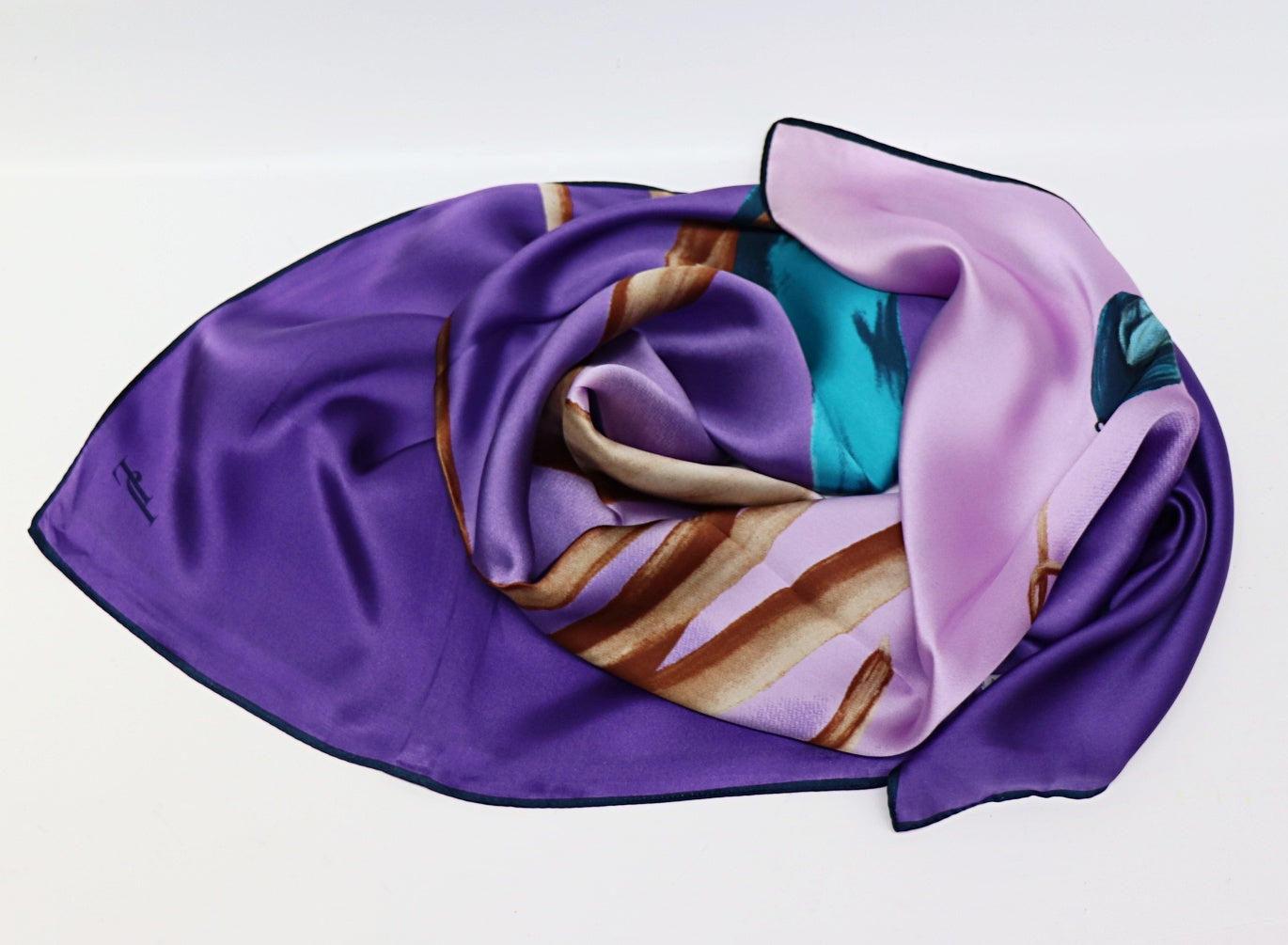 Silk scarf purple