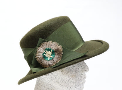 Trachtenhut oliv Stichelhaar