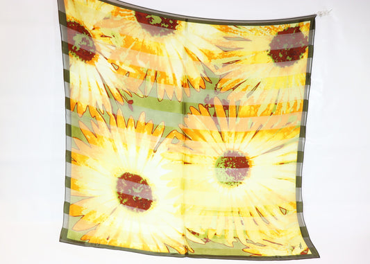Silk scarf sunflowers