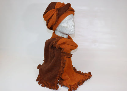 Strickgarnitur mit Turban