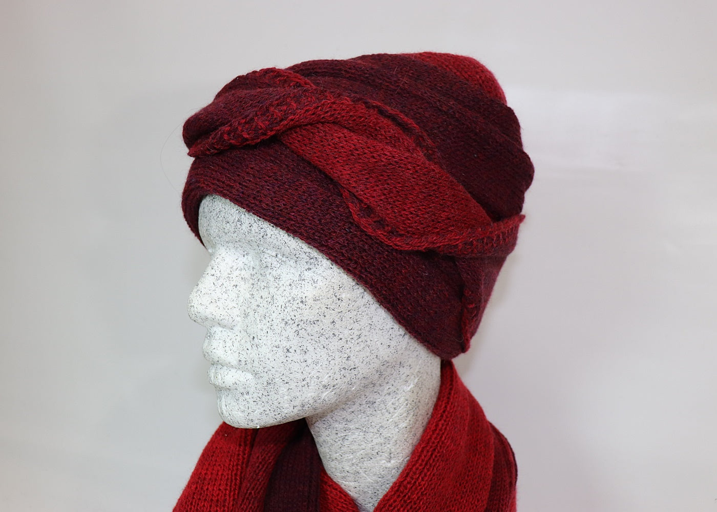 Strickgarnitur mit Turban