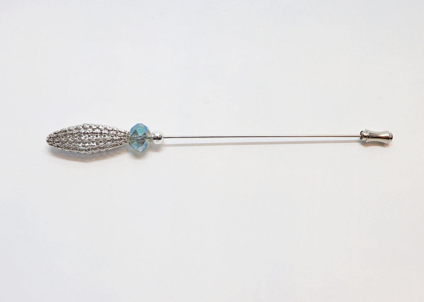 Hutnadel - filigrane ovale Perle mit Schliffperle - Hutmanufaktur Hanni-Modelle