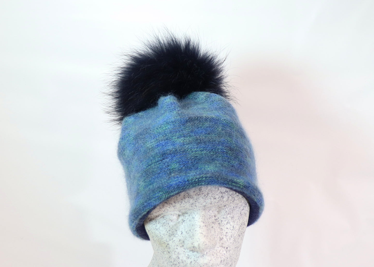 Mohair Beanie türkis - Hutmanufaktur Hanni-Modelle