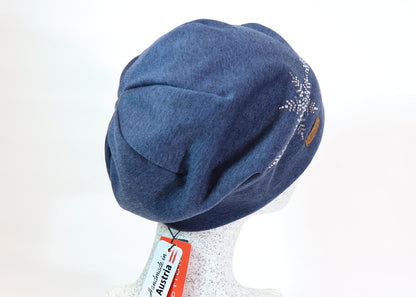 Jersey Beanie mit Strass - Hutmanufaktur Hanni-Modelle