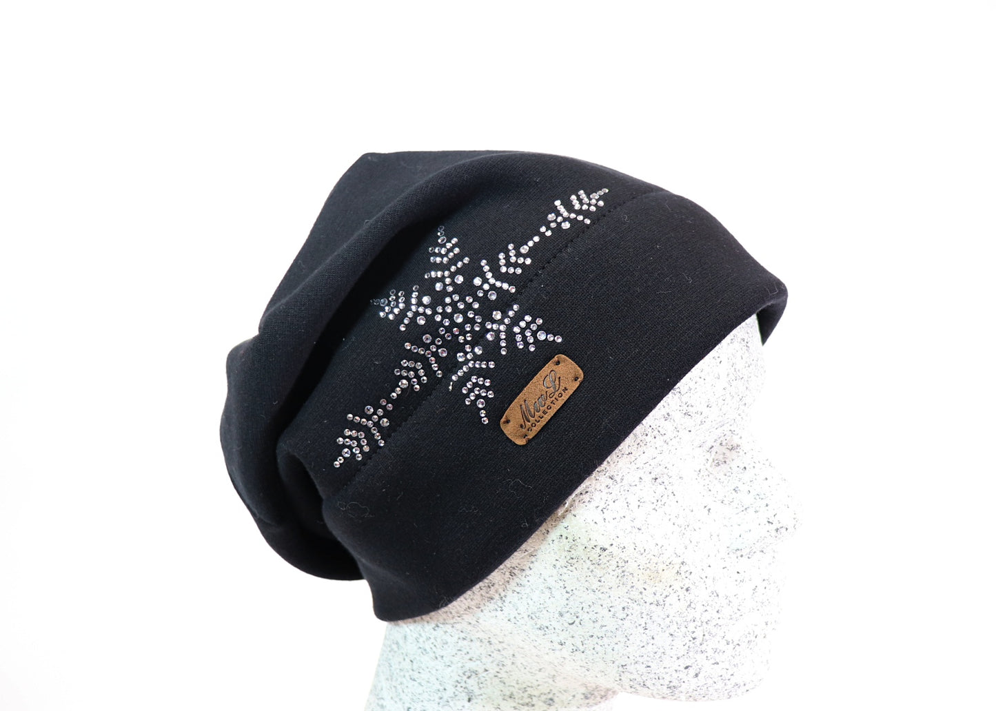 Jersey Beanie mit Strass - Hutmanufaktur Hanni-Modelle