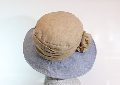 Linen hat crinkled look