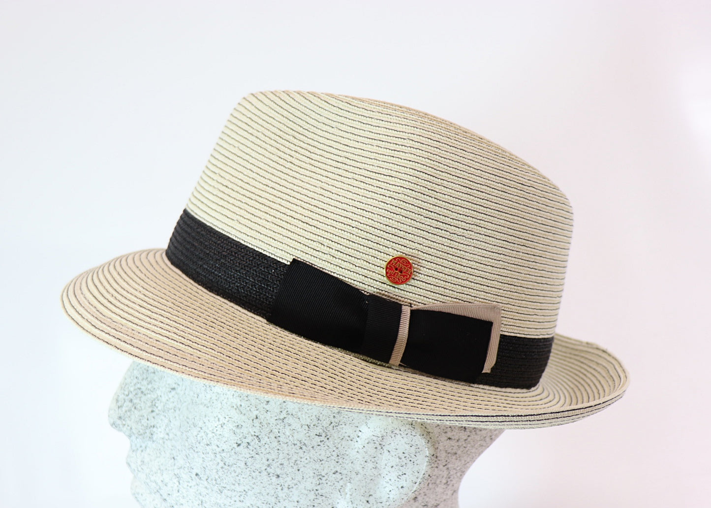 Men's hat Samuel natural - black