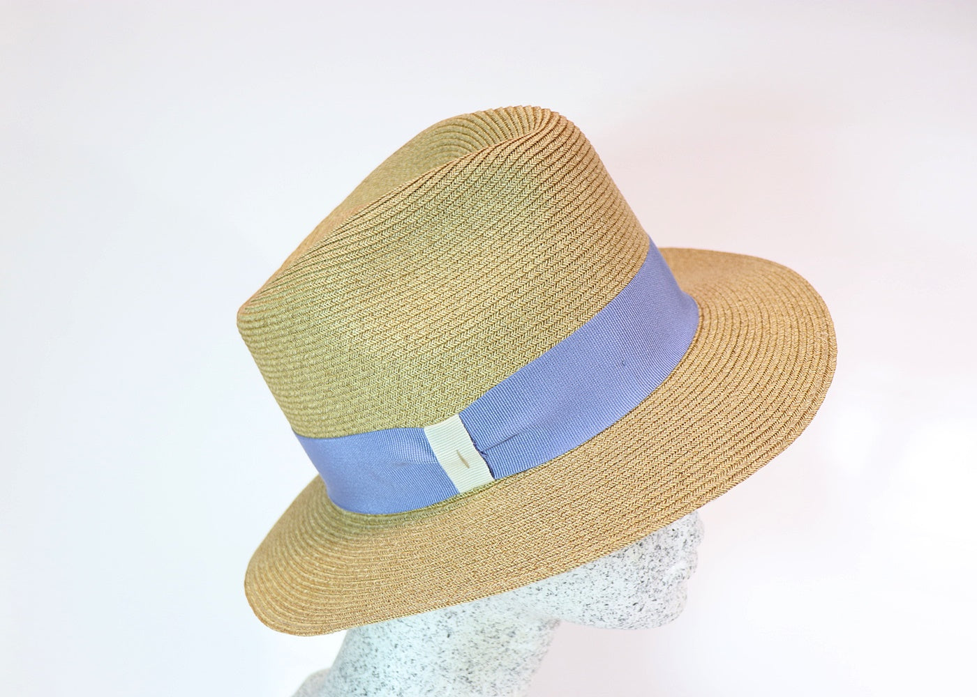 Braided straw hat men's style natural