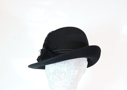 black felt hat - Sibille